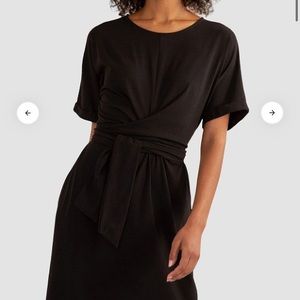 Modern Citizen Black Cotton T shirt wrap dress M